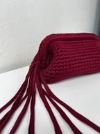 Clutch Maxi - BORGOGNA CON FRANGE
