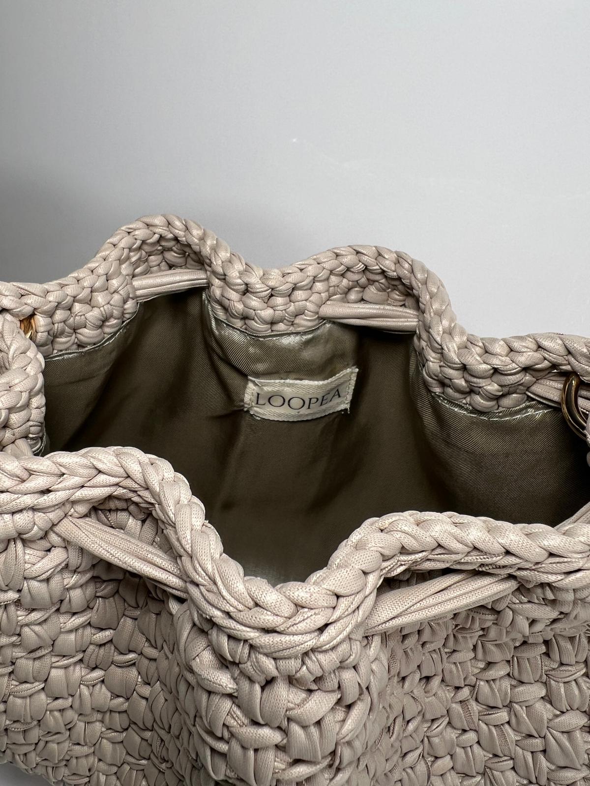 Borsa all’uncinetto DUST – Large in colore Tortora |