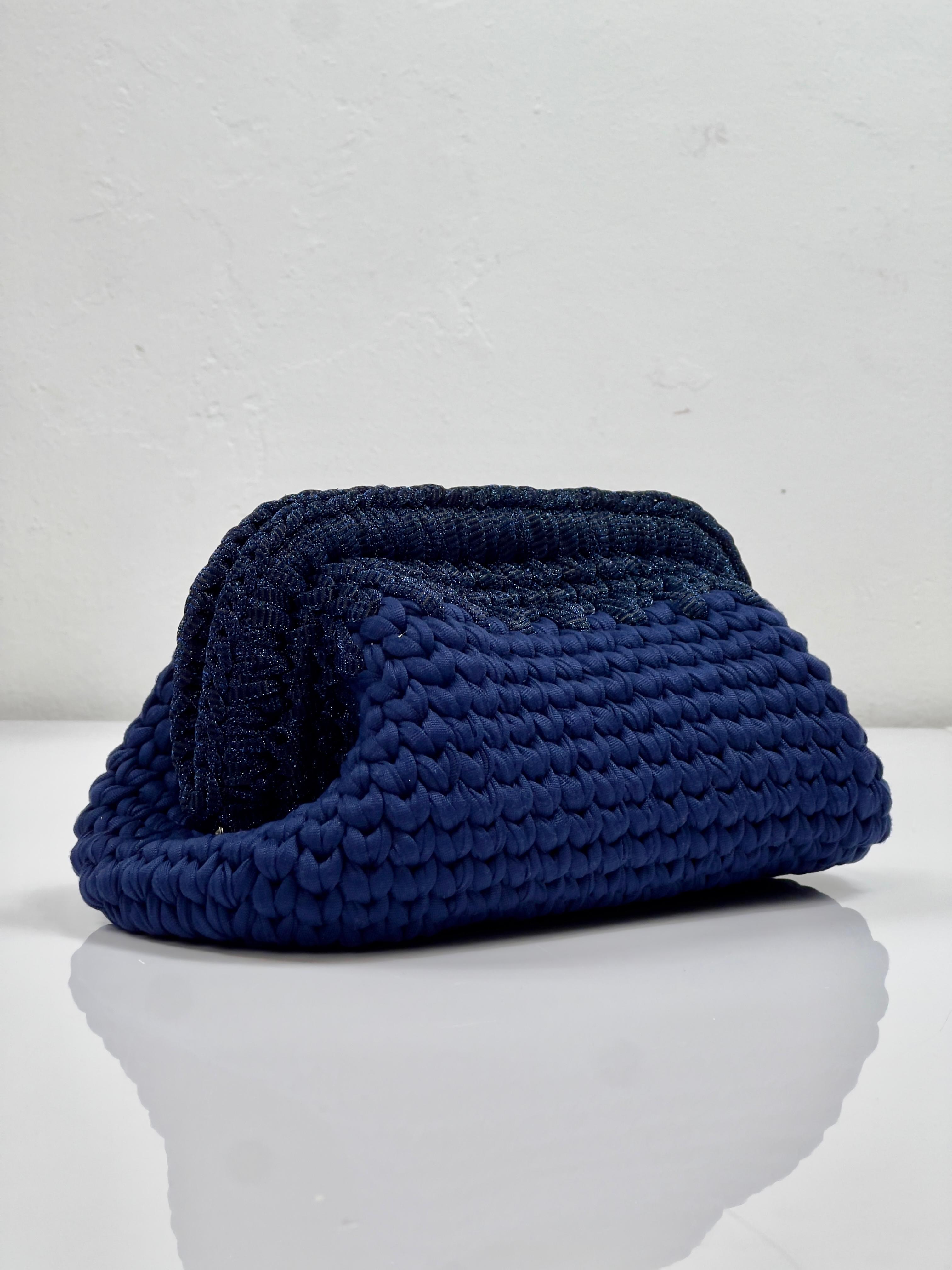 Clutch Midì Glitter - BLU NAVY